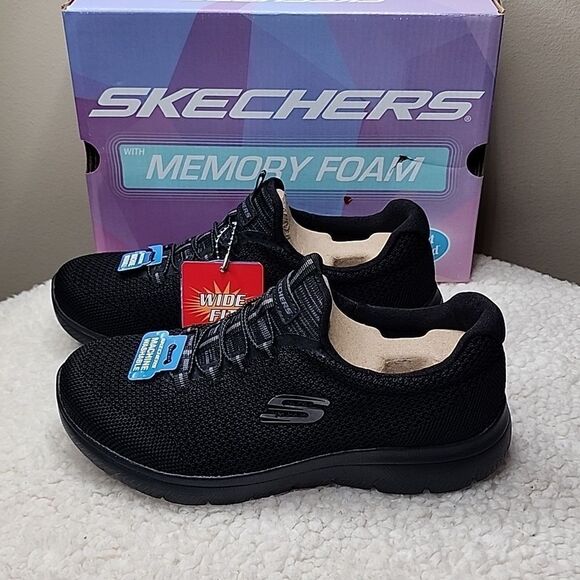 NWT WOMEN'S Skechers Summits - Cool Classic Black - Picture 5 of 8
